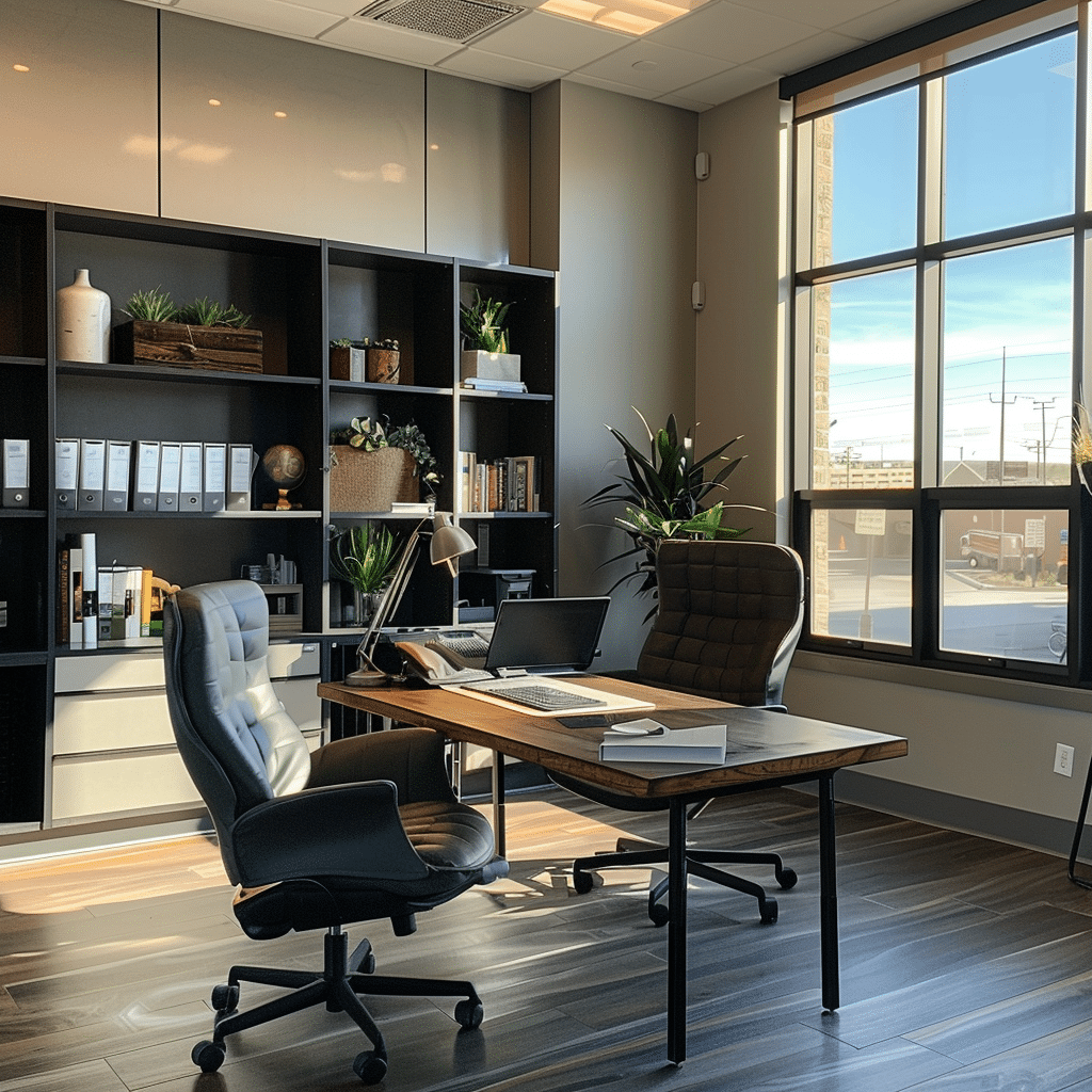 Office space that is clean.