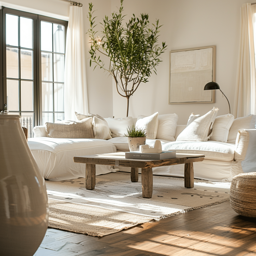 Clean and fresh looking living room.