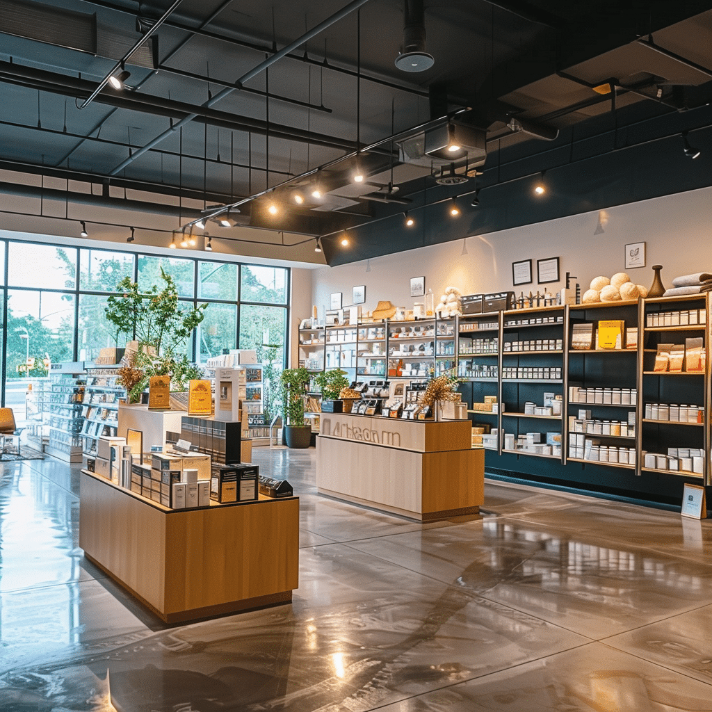 Clean and empty retail store.